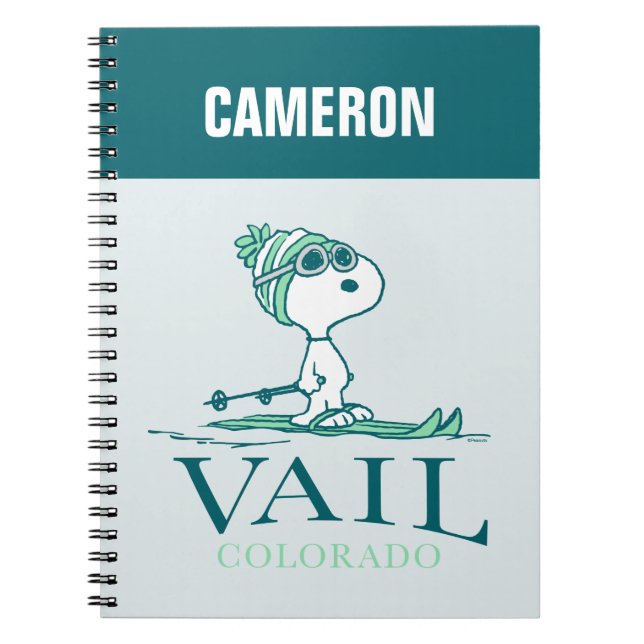 Caderno Espiral Amendoins | Snoopy Vail Colorado (Frente)