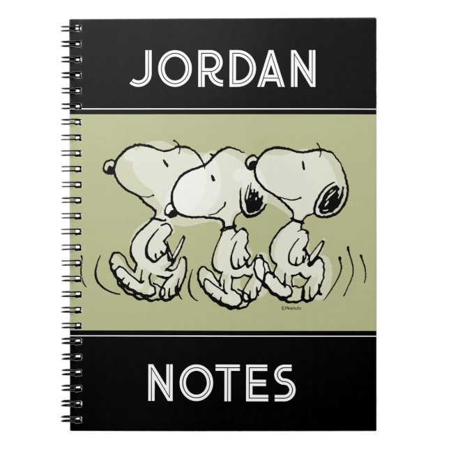 Caderno Espiral Amendoins | Snoopy Walking Alto (Frente)