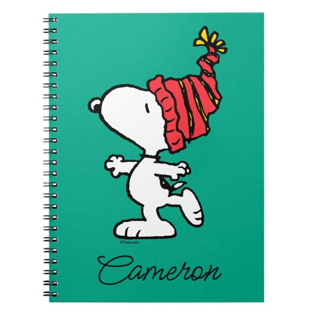 Caderno Espiral Amendoins | Snoopy Winter Beanie Boné (Frente)