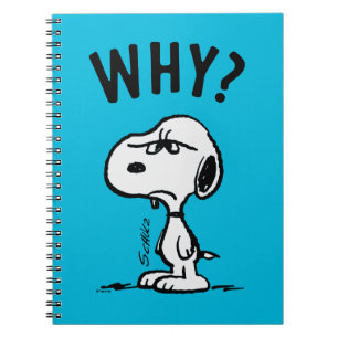 Caderno Espiral Amendoins   Snoopy Wonders Why?