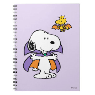 Caderno Espiral Amendoins Snoopy Woodstock Vampiro Halloween