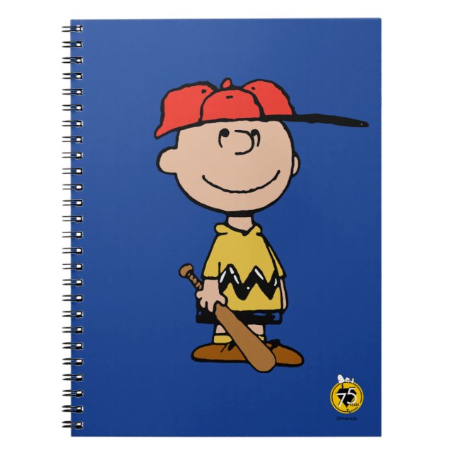 Caderno Espiral Amendoins | Sorriso Charlie Brown Baseball (Frente)