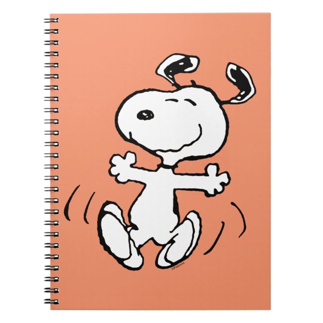 Caderno Espiral Amendoins | Uma dança feliz snoopy (Frente)
