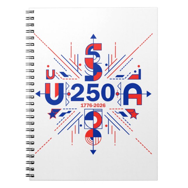 Caderno Espiral America’s 250th anniversary (Frente)