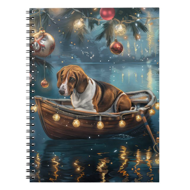 Caderno Espiral American English Foxhound Christmas Fesyage Voyage (Frente)