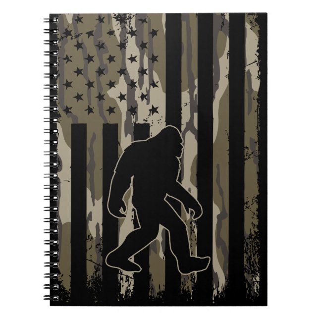 Caderno Espiral American Flag Bigfoot Land Camo (Frente)