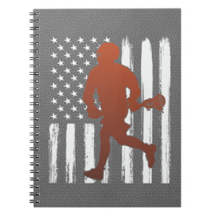 Caderno Espiral American Flag Lacrosse