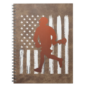 Caderno Espiral American Flag Lacrosse