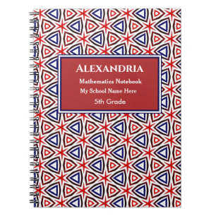 Caderno Espiral American Patriotic USA Red White Blue Child Kids