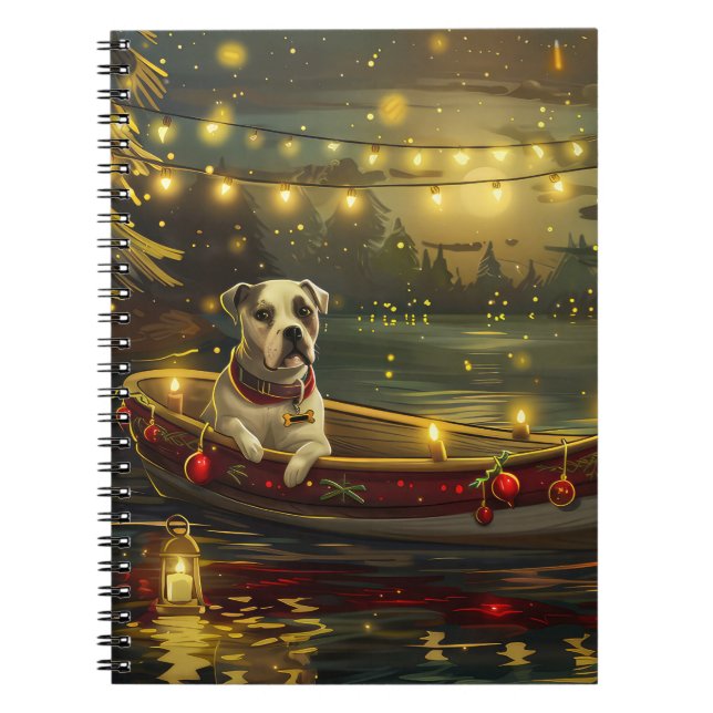 Caderno Espiral American Staffordshire Natal Festivo Voyage (Frente)