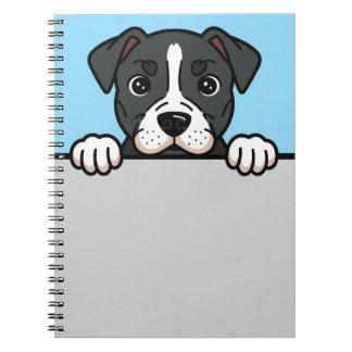 Caderno Espiral American Staffordshire Terrier Custom Amstaff Dog