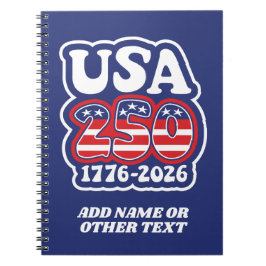 Caderno Espiral America's 250th Birthday - Groovy USA 250