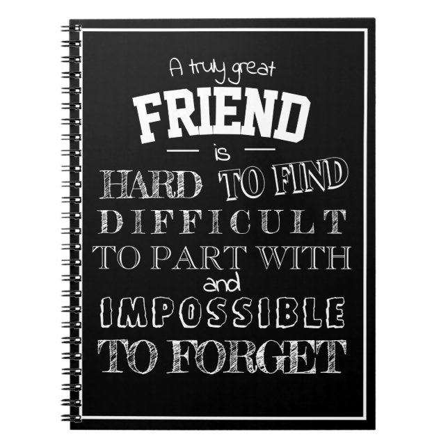 Caderno Espiral Amigo Agradecemos o script de presentes de aprecia (Frente)