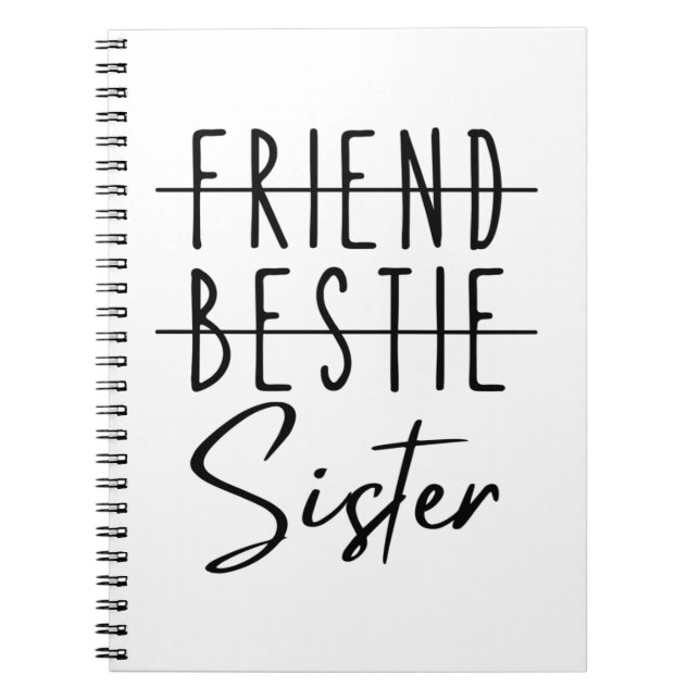 Caderno Espiral Amigo Bestie Sister (Frente)