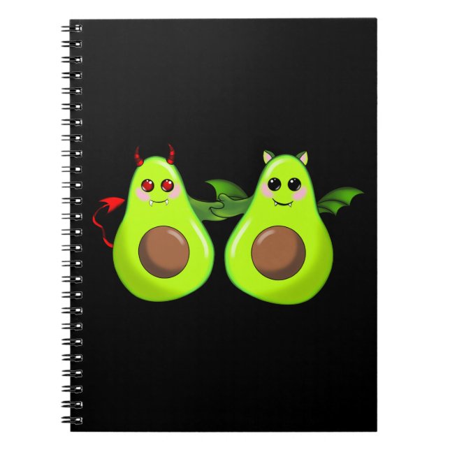 Caderno Espiral Amigos do Halloween Avocado (Frente)