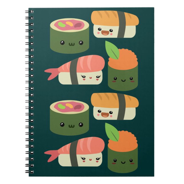 Caderno Espiral Amigos do sushi (Frente)