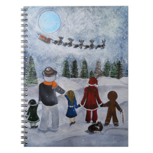 Caderno Espiral Amigos Festivos Pintura de Alfred Fox