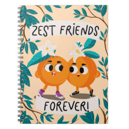 Caderno Espiral Amigos Fofos de Casca de Laranja