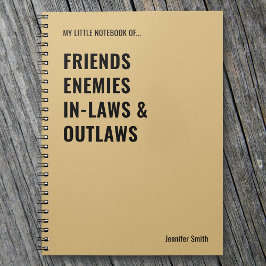 Caderno Espiral Amigos inimigos sogros sopram estranhos