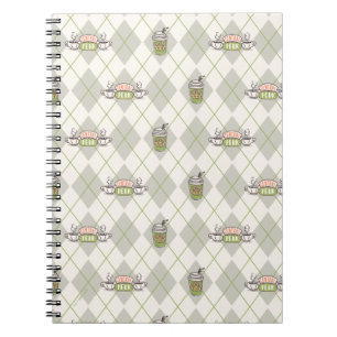 Caderno Espiral AMIGOS™   Padrão de Argyle de Perk Central