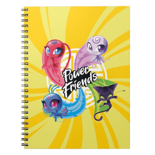 Caderno Espiral Amigos poderosos do Kwamis Miraculoso (Frente)