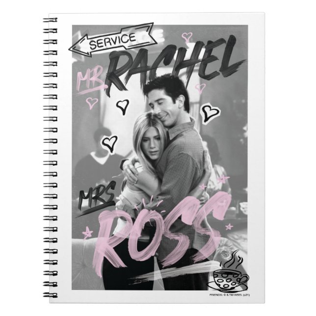 Caderno Espiral AMIGOS™| Rachel & Mrs Ross (Frente)