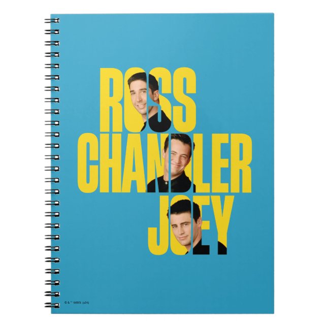 Caderno Espiral AMIGOS™ | Ross, Chandler e Joey (Frente)