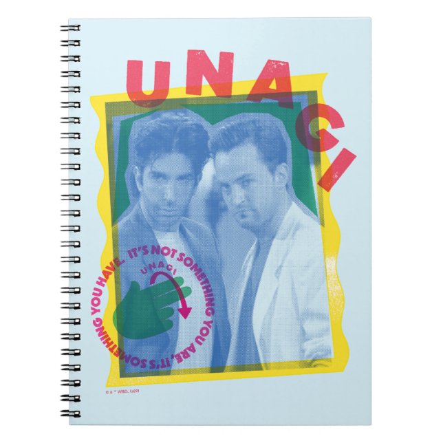 Caderno Espiral AMIGOS™ | Ross & Chandler - Unagi (Frente)