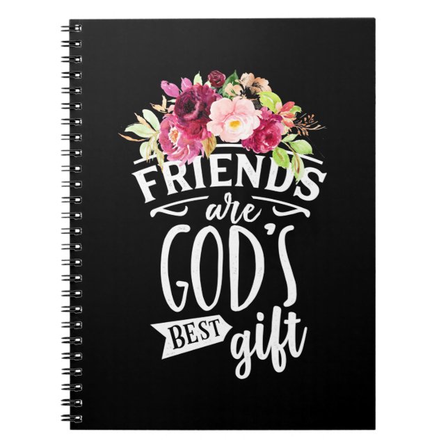 Caderno Espiral Amigos são o melhor presente de Deus (Frente)