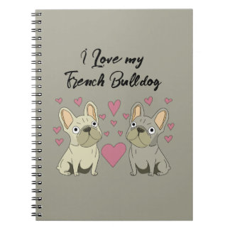 Caderno Espiral Amo meu Bulldog Francês