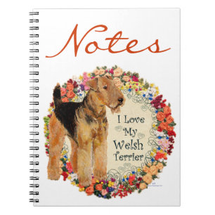 Caderno Espiral Amo Meu Welsh Terrier