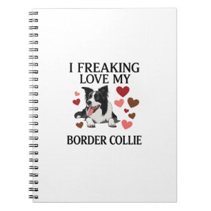Caderno Espiral Amo Muito Border Collie Corações_1