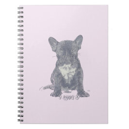 Caderno Espiral Amo-TE - Buldogue Francês