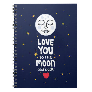Caderno Espiral Amo Você até a Lua e de Volta