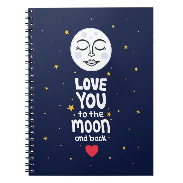 Caderno Espiral Amo Você até a Lua e de Volta (Frente)
