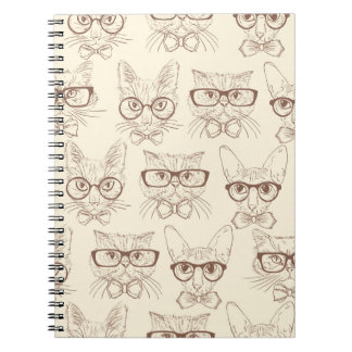 Caderno Espiral Amor a gatos, olhos, óculos e ciência oftálmica