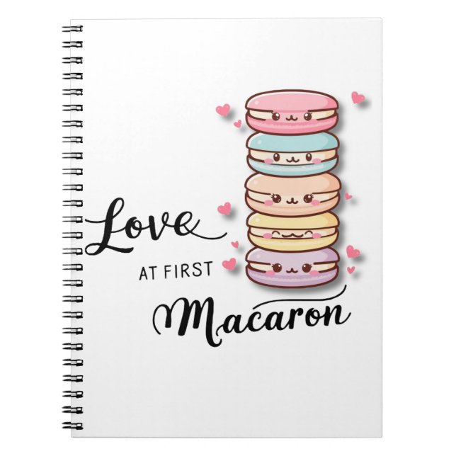 Caderno Espiral Amor Ao Primeiro Diário Macaron (Frente)
