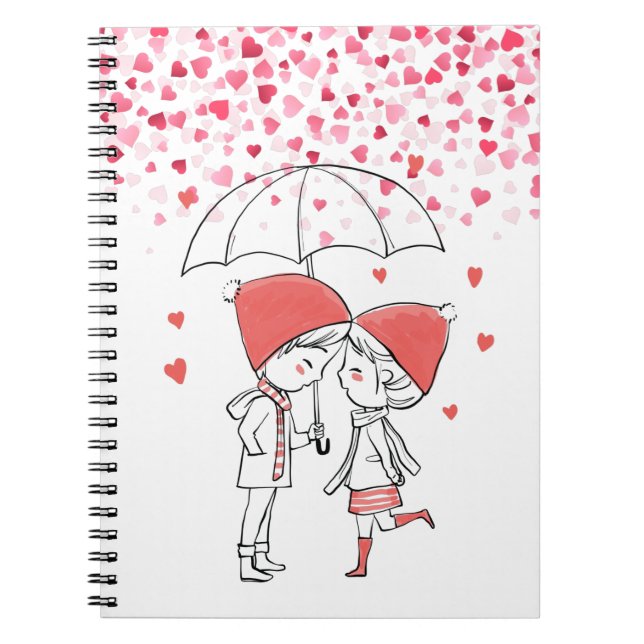 Caderno Espiral Amor Chuva (Frente)