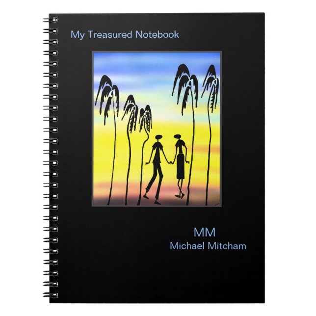 Caderno Espiral Amor Colorido Doce, Silhouette (Frente)