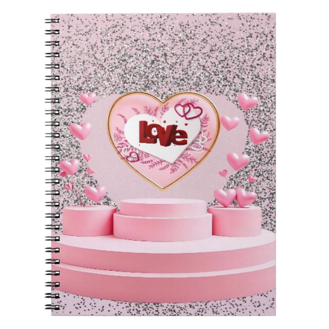 Caderno Espiral Amor coração (Frente)