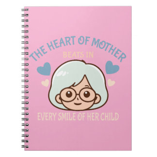 Caderno Espiral amor da mãe sentida - dia de as mães