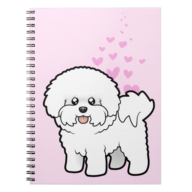 Caderno Espiral Amor de Bichon Frise (Frente)