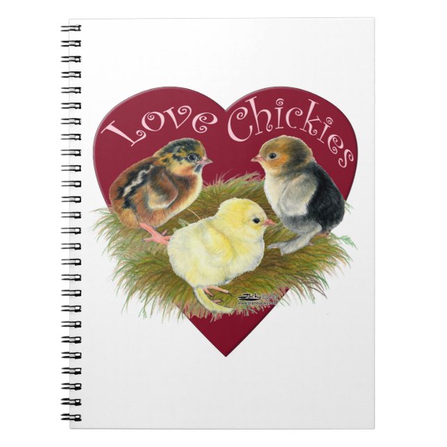 Caderno Espiral Amor de Franguinhas (Frente)
