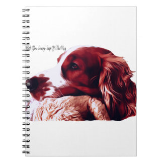 Caderno Espiral Amor do Spaniel de galês Springer
