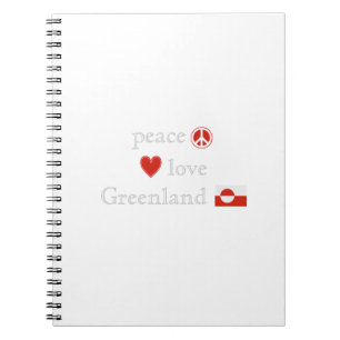 Caderno Espiral Amor e Greenland da paz