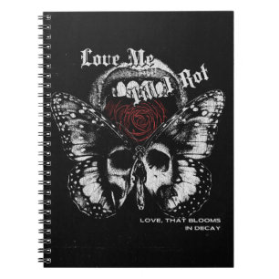 Caderno Espiral Amor em Decadência - Design de Streetwear Gótico