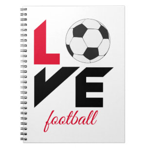 Caderno Espiral Amor futebol