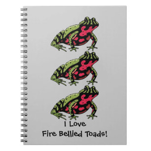 Caderno Espiral Amor inchado fogo do sapo (customizável)