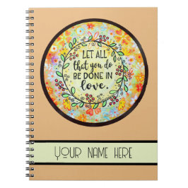 Caderno Espiral Amor Inspiracional Bonito Personalizado