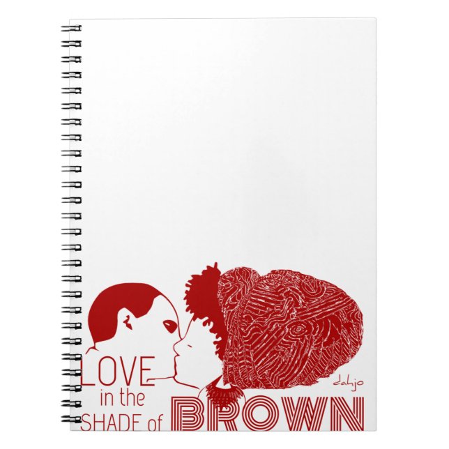 CADERNO ESPIRAL AMOR MARROM (Frente)